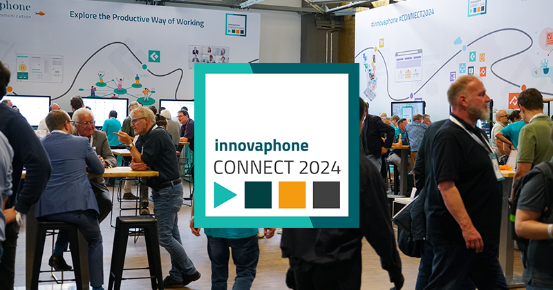 innovaphone CONNECT 2024; Messe im Hintergrund