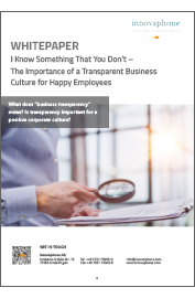 cover of the innovaphone white paper on transparent business culture